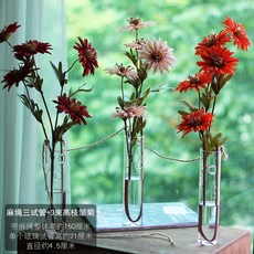 미니 삼 로프 숏 펜던트 꼬치 포장 가능 기르기 수배 식물 문발 베란다 정원 독창적 걸이, 하나 시험관 꼬치 _3빔 높은 가지