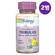 솔라레이 트리블러스 Tribulus 450mg 60 베지캡슐 2개 세트, 60정