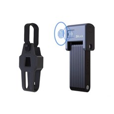 Zii Lock X - 수상 경력에 빛나는 스마트 접이식 자전거 자물쇠 지문 블루투스 앱 리모컨 도난 방지 알람 열쇠 케이스가 있는 튼튼한 잠금 장치 (아머 그레이), Armour Gray