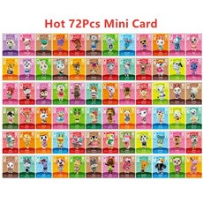 동물의 숲 뉴 호라이즌 스위치 게임용 아미보 카드 새잎 환영, 1개, 4.Mini -72PCS