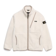 (국내매장판) 내셔널지오그래픽 N224UFJ903 세미 오버핏 플리스 풀집업 IVORY