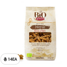 그라노로 유기농 통밀 푸실리 파스타, 500g, 14개