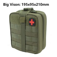 TACTIFANS 응급 처치 파우치 패치 백 몰리 후크 앤 루프 수륙 양용 전술 의료 키트 EMT EDC Rip-Away Survival IFAK, [02] OD BIG SIZE, 1개