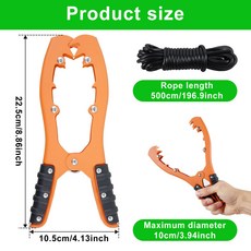 보트 캠핑용 스테인레스 스틸 안전 장비 큰 클램핑 마우스 16 5ft 로프 카약 앵커 그리퍼, orange color, 1개