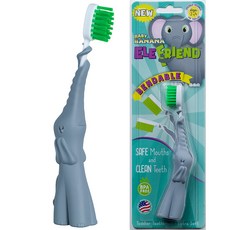 베이비바나나 코끼리 유아칫솔 트레이닝칫솔 부드러운 초미세모 키즈, 단품, 코끼리친구 칫솔, 코끼리친구 칫솔, 1개