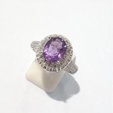 자수정원석반지