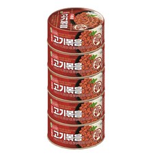 롯데햄 고추장 고기 볶음 통조림, 80g, 5개