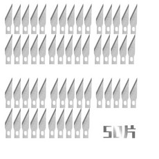 DIY 가죽 공예 메스 조각 블레이드 세트 절단 도구 금속 나이프 나무 조각 50 개 100, 50pcs-set, 1개