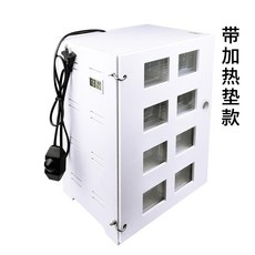 파충류 4단 사육장 온도제어 온도 조 케이스, 흰색(도어 및 가열 패드 포함), 1개