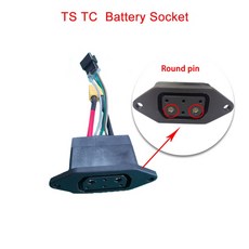 Super SOCO TC MAX TS 충전기 및 스쿠터 바디 충전 플러그 배터리 소켓 케이블 액세서리, 02 Battery Socket Round, 1개