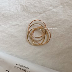 14k삼색레이어드반지