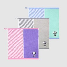 송월타월 스누피 스플릿36 주방타올 고리손수건, 회색, 10개