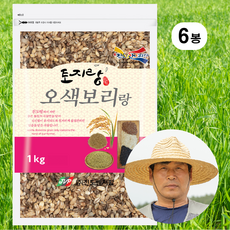 [100% 국산 햇곡] 생산일이 명확한 국산 오색보리, 1개, 6kg (1kg x 6봉)
