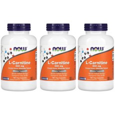 나우푸드 L-카르니틴 Carnitine 500mg 120캡슐 3개, 120정
