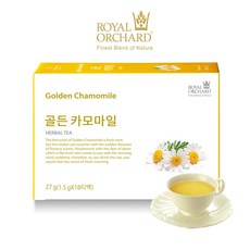 로얄오차드 골든카모마일 꽃 차 홈카페 재료 캐모마일 티 티백 18개입, 1개, 1.5g