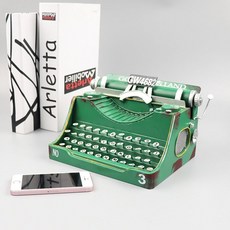 빈티지 영문 수동 타자기 사용 가능 제품 화이트 상품 이미지