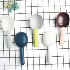 댕냥라이프 반려동물 사료 계량 스쿱+집게 5color, 브라운, 1개