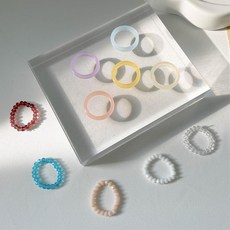 아크릴큐빅반지