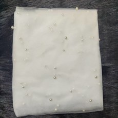 우아한 진주 쉬폰 식탁보 오버레이 - 고급스러운 결혼식 피로연 및 신부 샤워 장식 디저트 테이블 파티에 딱 맞습니다., W150xL300CM, offwhite, 1개, 1개