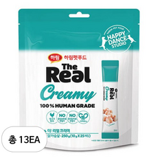 하림펫푸드 더리얼 크리미 고양이 짜먹는 간식, 13개, 250g