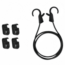 차량용 다기능의 신축 빨랫줄 휴대용 실내 실외 원룸 베란다 빨래줄+ 후크4P 세트, 1개, 블랙3m