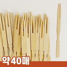 f대나무 미니포크(40매 10cm)1875 요리꼬지 장식 과일, 1개