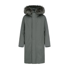 지오지아 20F/W 박서준 폭스 퍼 구스다운 후드 그린 롱패딩