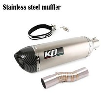 Benelli Trk 502X 2020-2021 슬립 오토바이 배기 시스템 51mm 탈출 머플러 중간 연결 링크 파이프 스테인레, 03 B-460MM