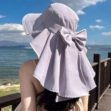 자외선차단프릴리본플랩캡