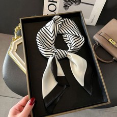 여성 Fashion 데일리 코디 정사각 실크 스카프 10 종 여자 가을 여름 봄스카프