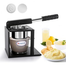 Moongiantgo Moonigantgo Potato Ricer Masher 으깬 감자 아보카도 퓨레 또는 시트러스 석류 레몬 오렌지 라임용 과일 주스기 2장의 교체 가능한 디스, Black