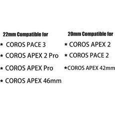 COROS PACE 3 밴드와 호환 20mm 22mm 견고한 나일론 스포츠 스트랩 직조 루프 디자인과 APEX 2 Pro 46mm 42mm 스마트워치와, 20mm size band_Green