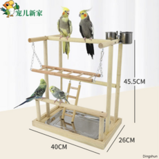 원목 앵무새 놀이터 사다리 그네 날림장 장난감 케이지 15종, C