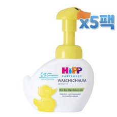Hipp 베이비 페이스 핸드 워시 250ml x5팩 Babysanft Waschschaum, 5개