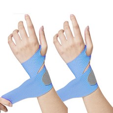 엠엔피라이프 얇은(1mm) 여성용 손목보호대 2개 세트, 블루