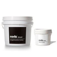 roVa Shield 로바쉴드 에어로젤 단열페인트 블랙 4L & 탑코트 상도 1L 콤보, 블랙 4L + 탑코트 상도 (화이트) 1L