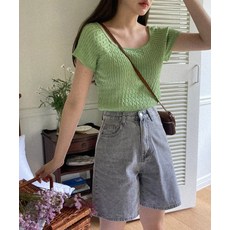 스퀘어반팔니트