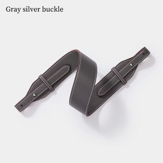 에블린호환 볼리드 린디가죽 스트랩 교체 가방끈 고급형 가죽, Gray silver buckle, 1개 - 로에베스트랩