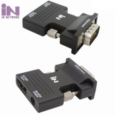 IN NETWORK HDMI to RGB(VGA) 컨버터 MJ-HVC02W 블랙, 1개