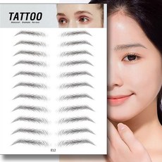 5초눈썹타투스티커5초11쌍 눈썹문신스티커 눈썹타투 눈썹문신 3D눈썹타투 눈썹스티커 임시눈썹 비상용눈썹 타투, 02.E10