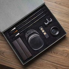  문방사우 선물 세트 먹물접시 캘리그라피 서예 수묵화, A 