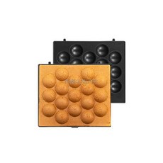 650W 전기 샌드위치 메이커 타이밍 와플 메이커 토스터 베이커 다기능 3 in 1 아침 식사 기계 타코야키 팬케이크 BM05, plate