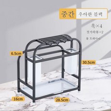 304 스테인리스 스틸 주방 칼받이 수저통 선반 다용도 칼받이 도마 일체형 수납 선반, 색깔2, 1개