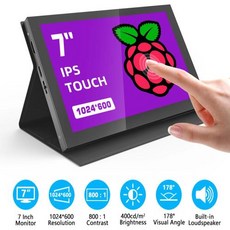 라즈베리 파이 스크린 미니 휴대용 HDMI 모니터 7 인치 1024x600 IPS 5 포인트 정전식 터치 스크린 디스플레이 바나나 파이 Win7/8/10/11 용