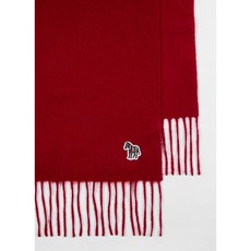 Paul Smith Lambswool Zebra Scarf M2A-150K-JZEBRA-25-0 Red