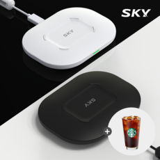스카이 필 W20 프리미엄 15W 무선충전기 메탈쿨링 SKY-W20P, 모닝 화이트