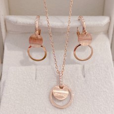 골든듀목걸이화이트골드