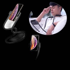 LETEO 목걸이형 거치대 SUJG ALR01 블랙 차량용 스마트폰 360도회전기능 93000EA, 1개