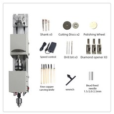 커터 DIY 선반 24V 도구 구슬 DC12 목공 기계 미니, Type B, UK Plug, 1개, 7) Type B - UK Plug