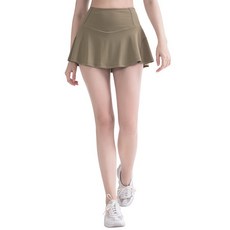 여성용 여름 테니스 스커트 플리츠 미니 솔리드 운동 체육관 골프 활동적인 러닝 요가 반바지 스포츠웨어, 12.3 XL, 1개